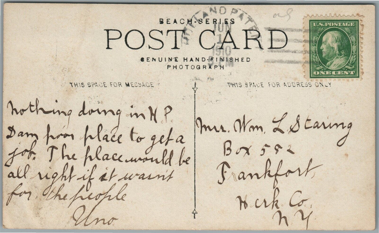 HOLLAND PATENT NY NEW CLAREDON HOTEL ANTIQUE REAL PHOTO POSTCARD RPPC