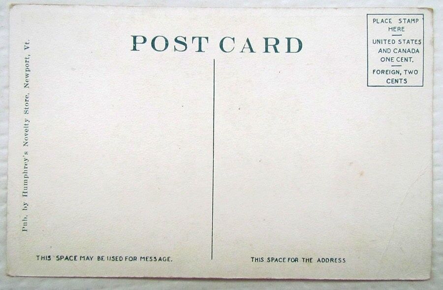 VINTAGE POSTCARD PROSPECT STREET NEWPORT VT