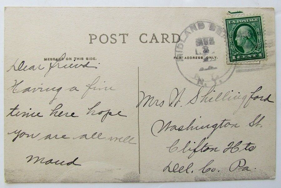 VINTAGE POSTCARD BATHERS AT MIDLAND BEACH LONG ISLAND N.Y.