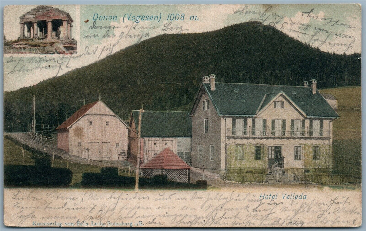 DONON VOGESEN FRANCE 1900 ANTIQUE POSTCARD