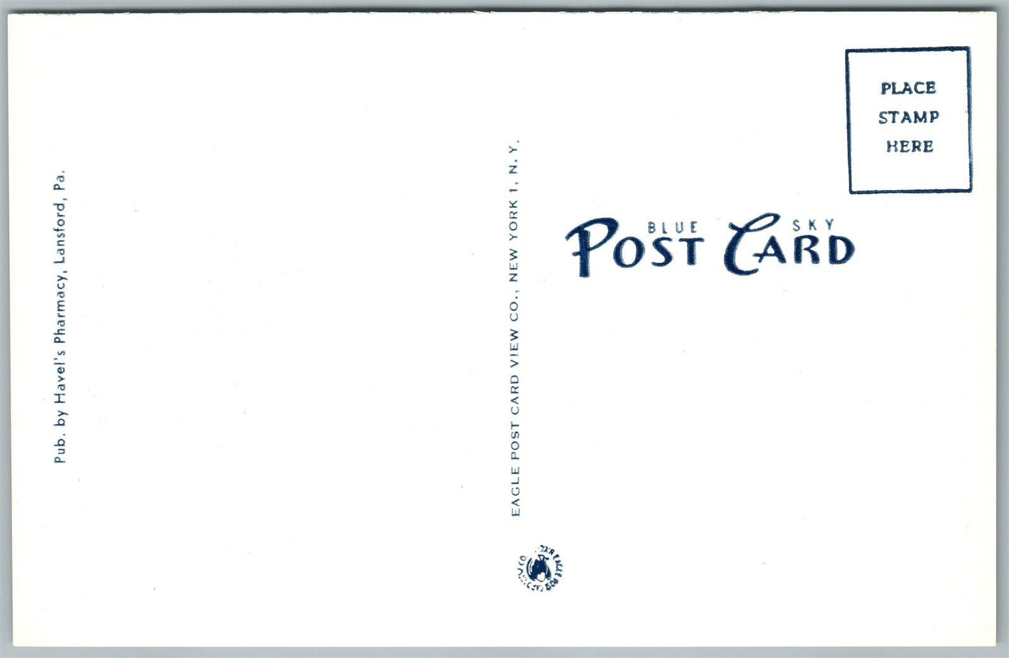 LANSFORD PA L.N.C. CO. COLLIERY No.6 ANTIQUE POSTCARD