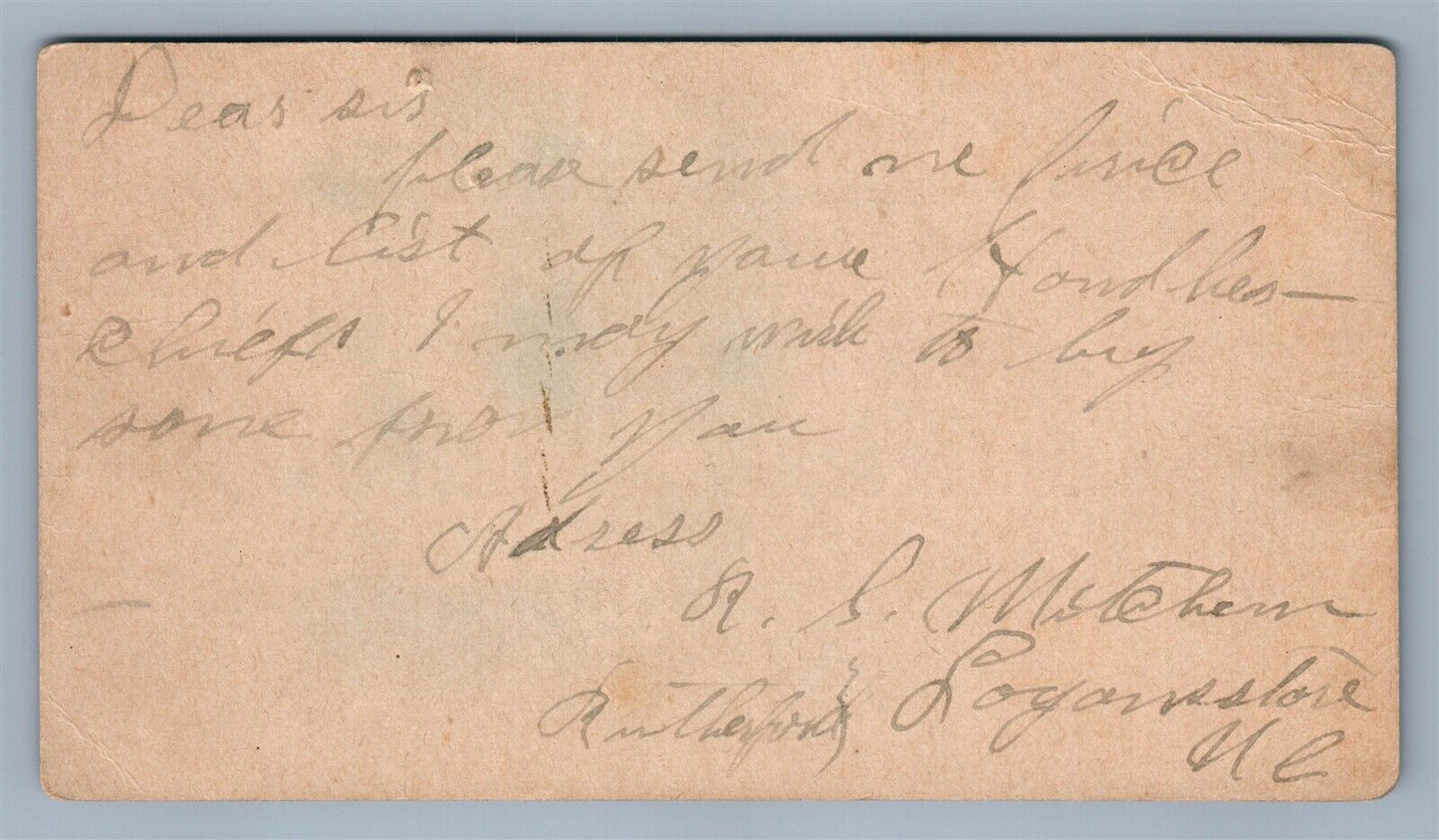 CHICAGO IL MONROE STREET BELFAST HANDKERCHIEF CO. ANTIQUE POSTCARD MAIL MESSAGE