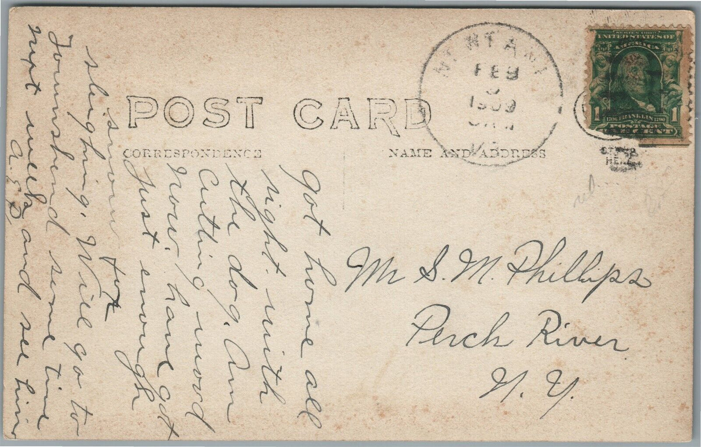 NEWFANE VT MAIN STREET ANTIQUE REAL PHOTO POSTCARD RPPC