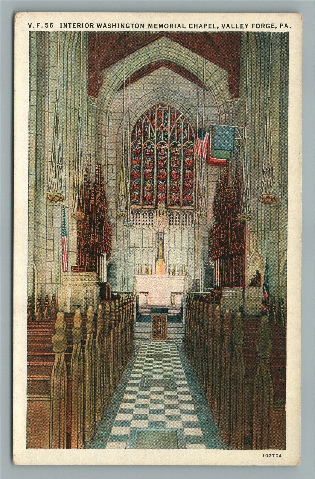 ANTIQUE POSTCARD DISTRIBUTING ADVERTISING VALLEY FORGE PA MEMORIAL CHAPEL