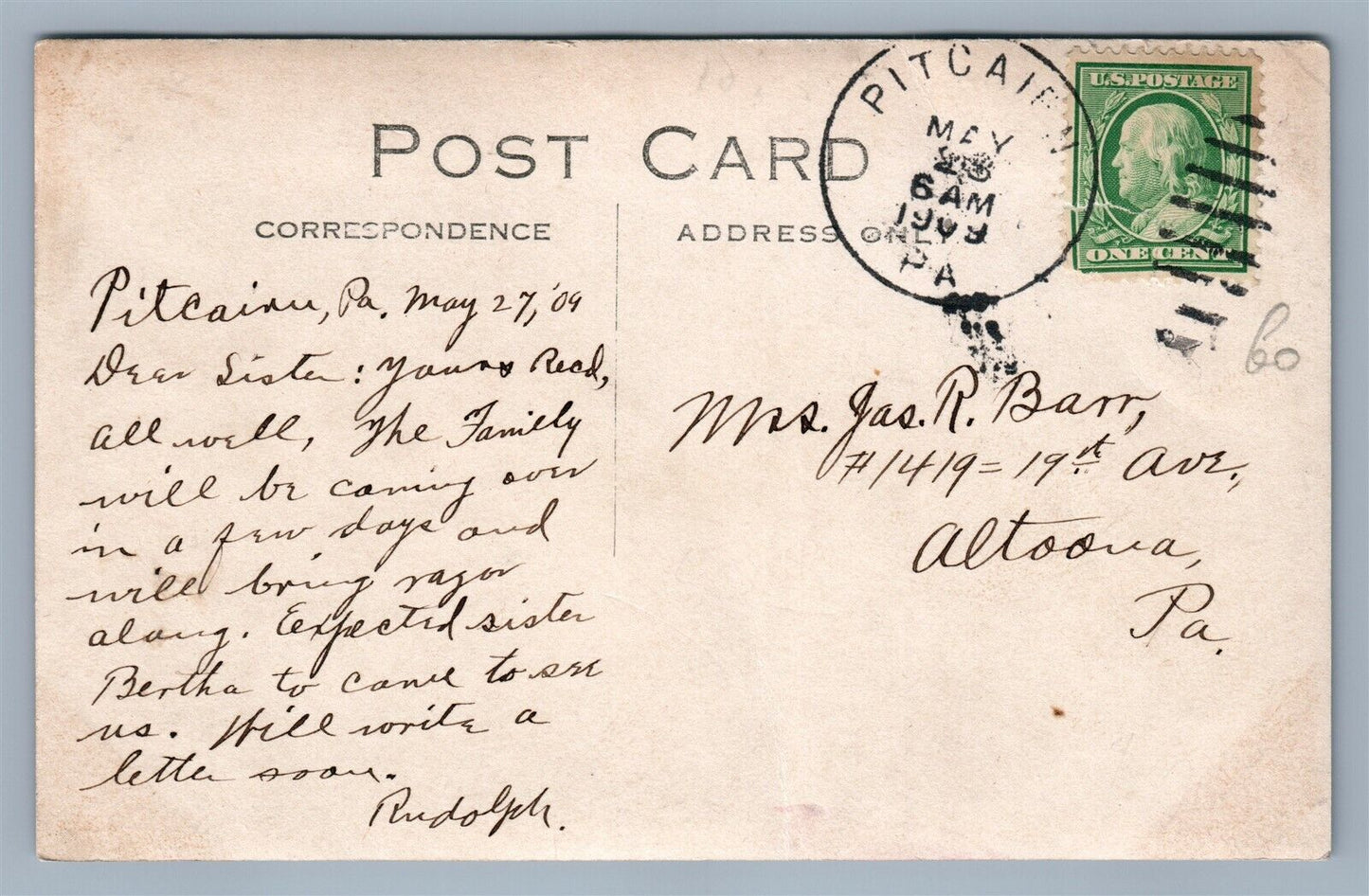 PITCAIRN ME CHURCH ANTIQUE REAL PHOTO POSTCARD RPPC