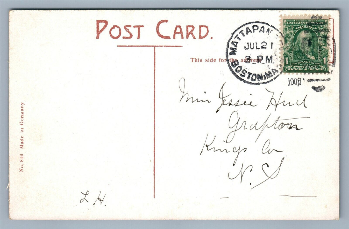 GARDINER ME SHOE & LEATHER CO. SHOP ANTIQUE POSTCARD