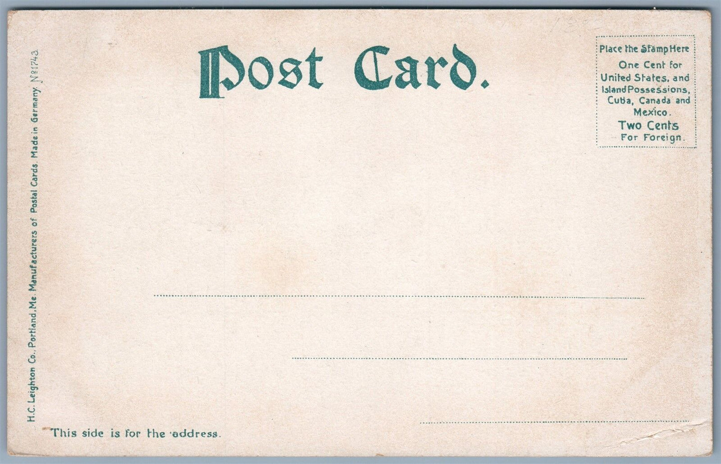 RICHFIELD SPRINGS NY EAST MAIN STREET UNDIVIDED ANTIQUE POSTCARD