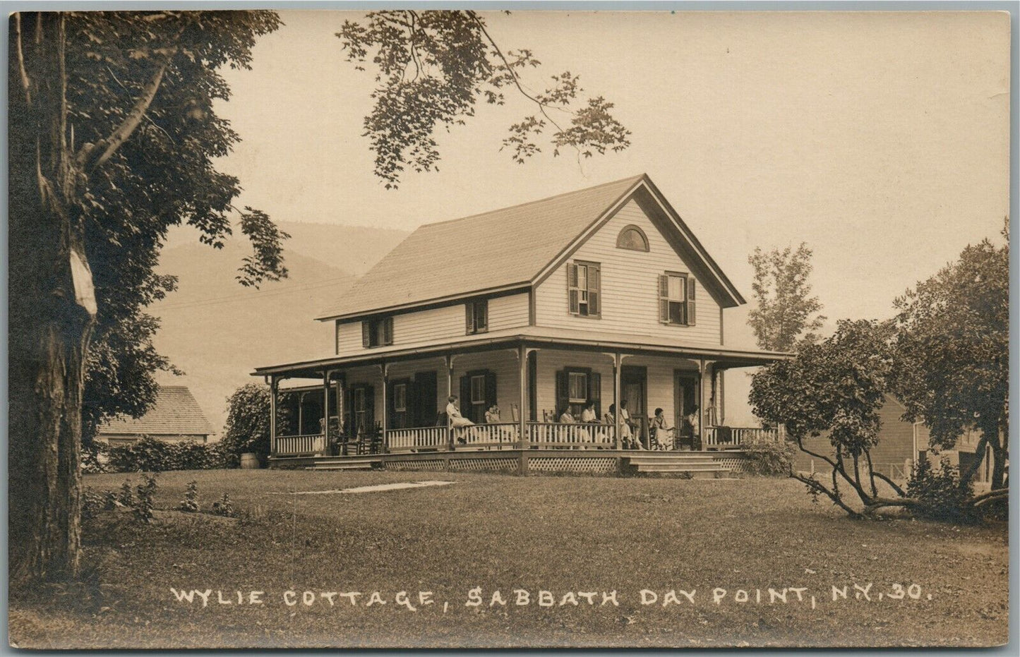 SABBATH DAY POINT NY WYLIE COTTAGE ANTIQUE REAL PHOTO POSTCARD RPPC