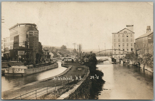 WHITEHALL NY ANTIQUE REAL PHOTO POSTCARD RPPC
