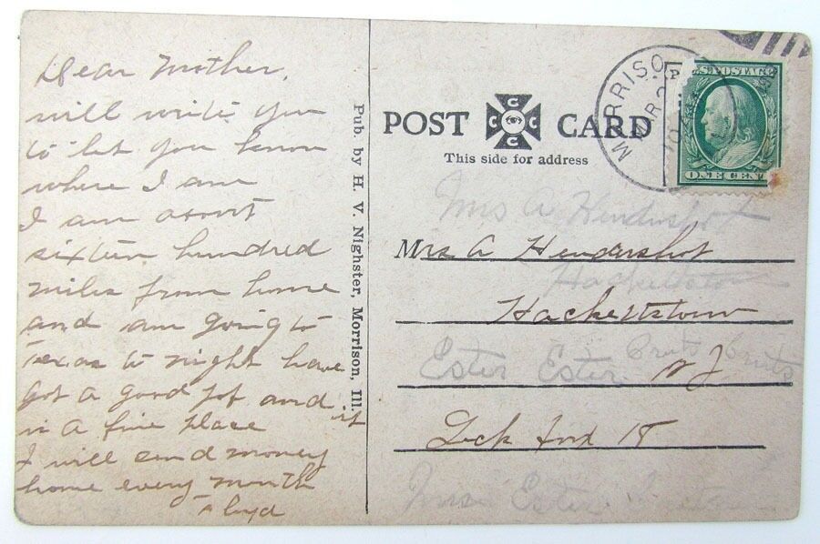 VINTAGE POSTCARD C & N.W. DEPOT MORRISON ILL RAILROAD STATION railway train