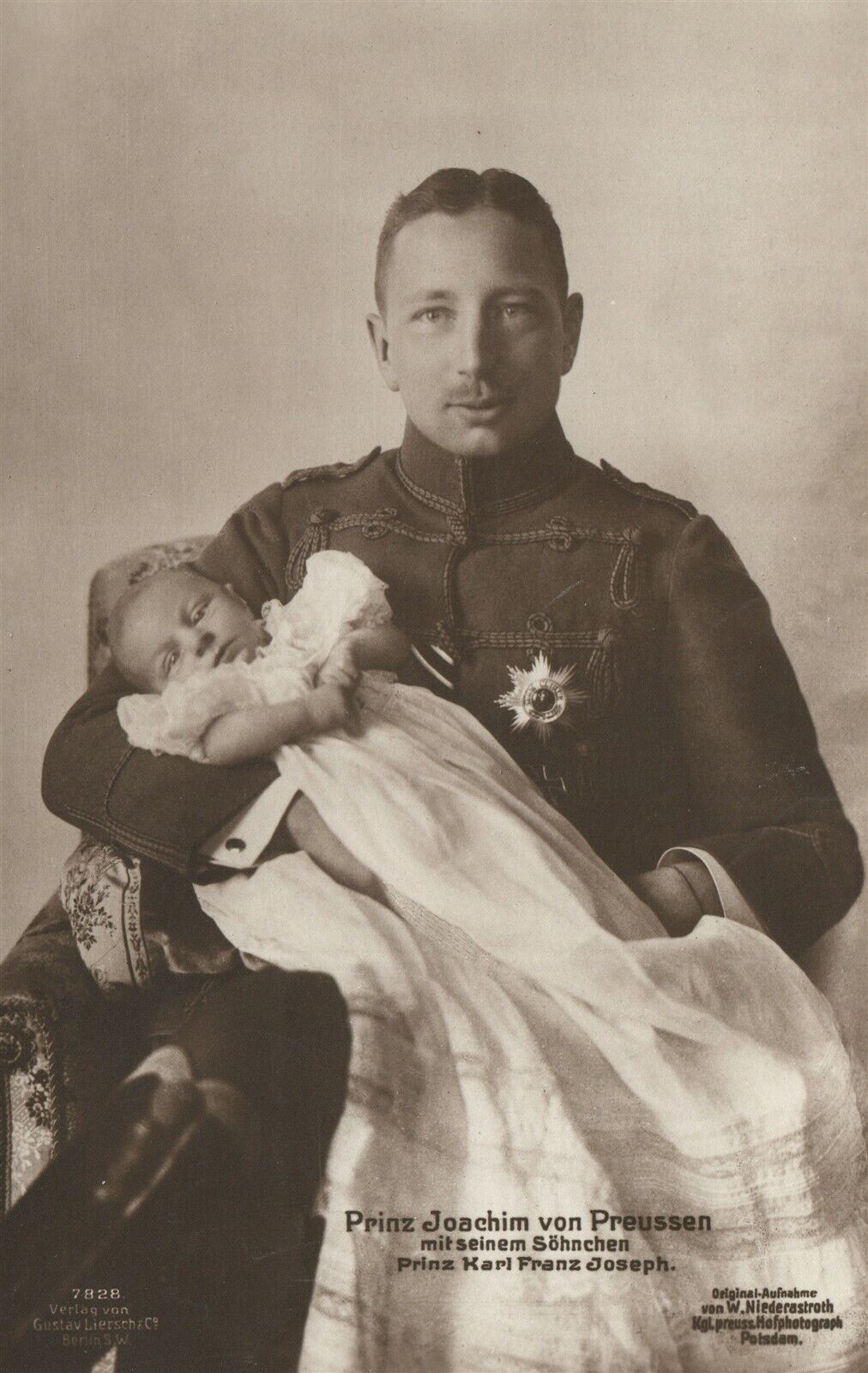 PRUSSIAN PRINCE JOACHIM VON PREUSSEN ANTIQUE REAL PHOTO POSTCARD RPPC
