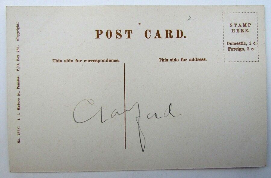 VINTAGE POSTCARD - LAS CASCADAS STATION CANAL ZONE PANAMA railroad RAILWAY train