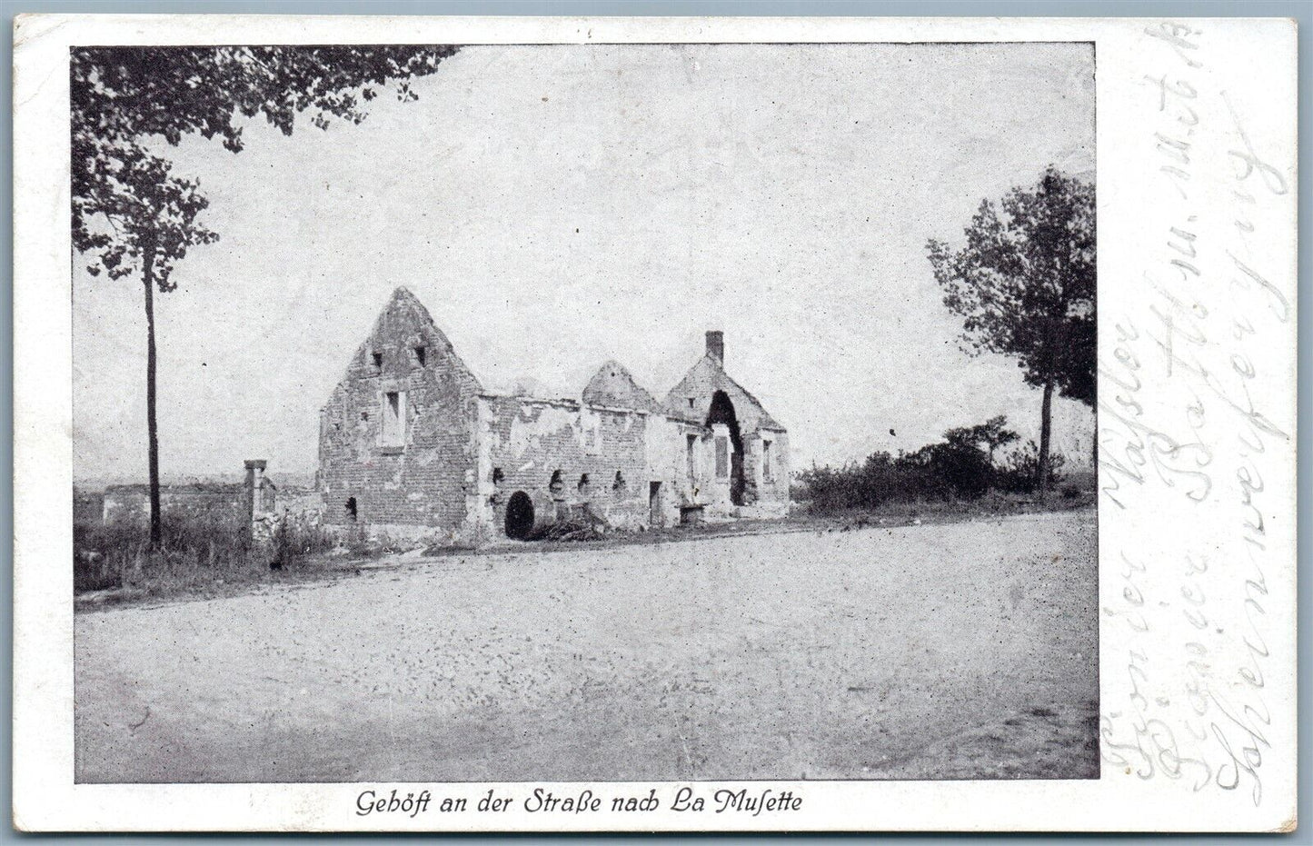 GERMAN WWI FELDPOSTKARTE 1915 ANTIQUE POSTCARD LA MULETTE FRANCE SOLDATENBRIEF