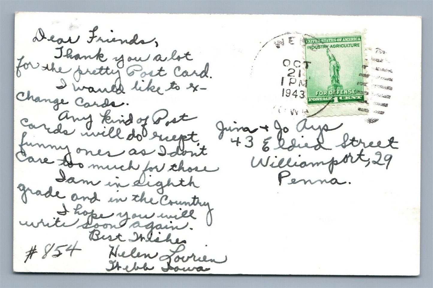 SPENCER IA POST OFFICE VINTAGE REAL PHOTO POSTCARD RPPC