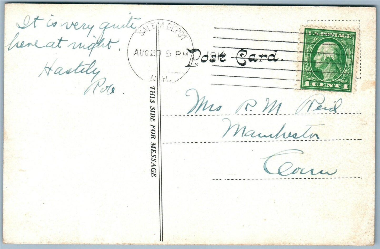 CANOBLE LAKE PARK NH ANTIQUE POSTCARD