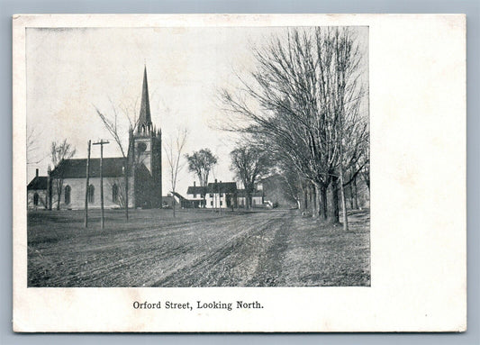 ORFORD NH STREET SCENE ANTIQUE POSTCARD