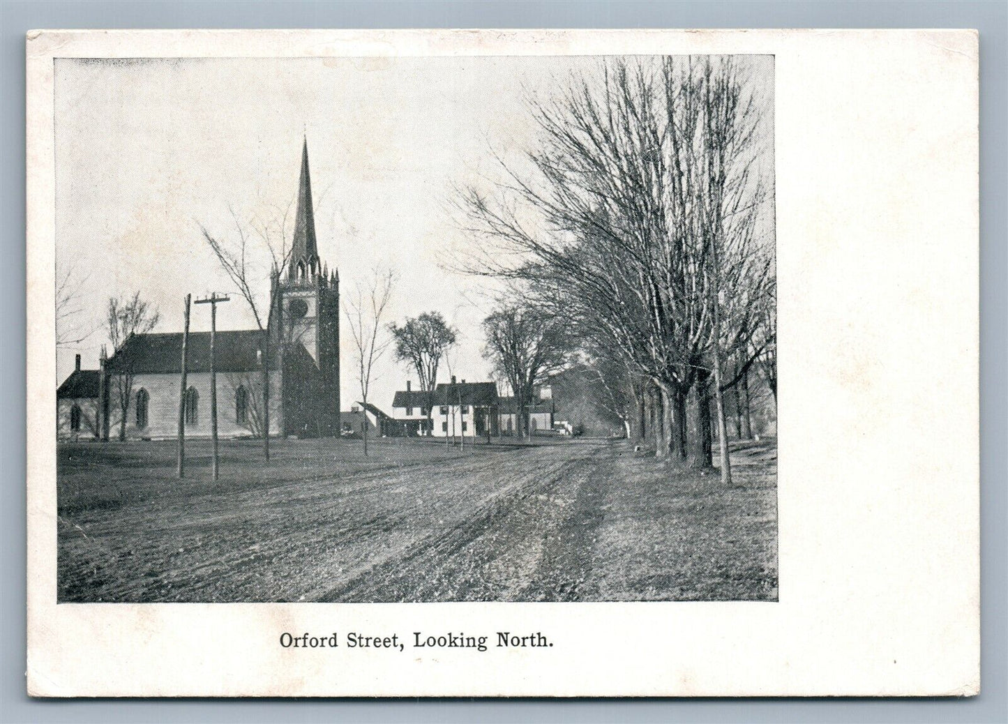 ORFORD NH STREET SCENE ANTIQUE POSTCARD