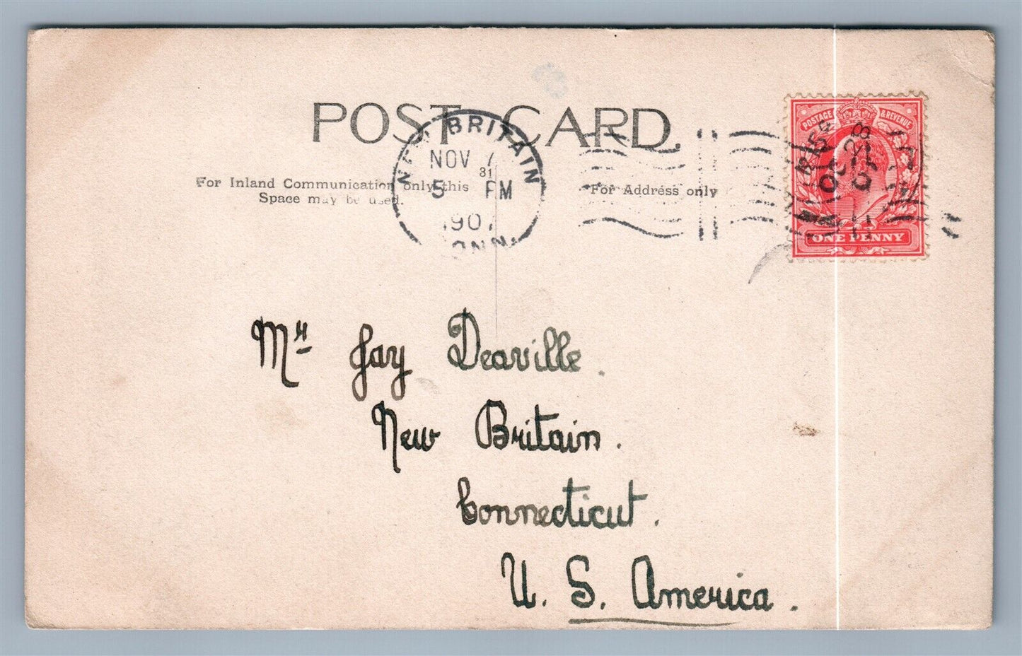 BRITISH VILLAGE SCENE ANTIQUE REAL PHOTO POSTCARD RPPC