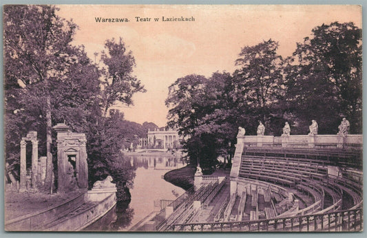 POLAND WARSZAWA TEATR W LAZIENKACH ANTIQUE POSTCARD