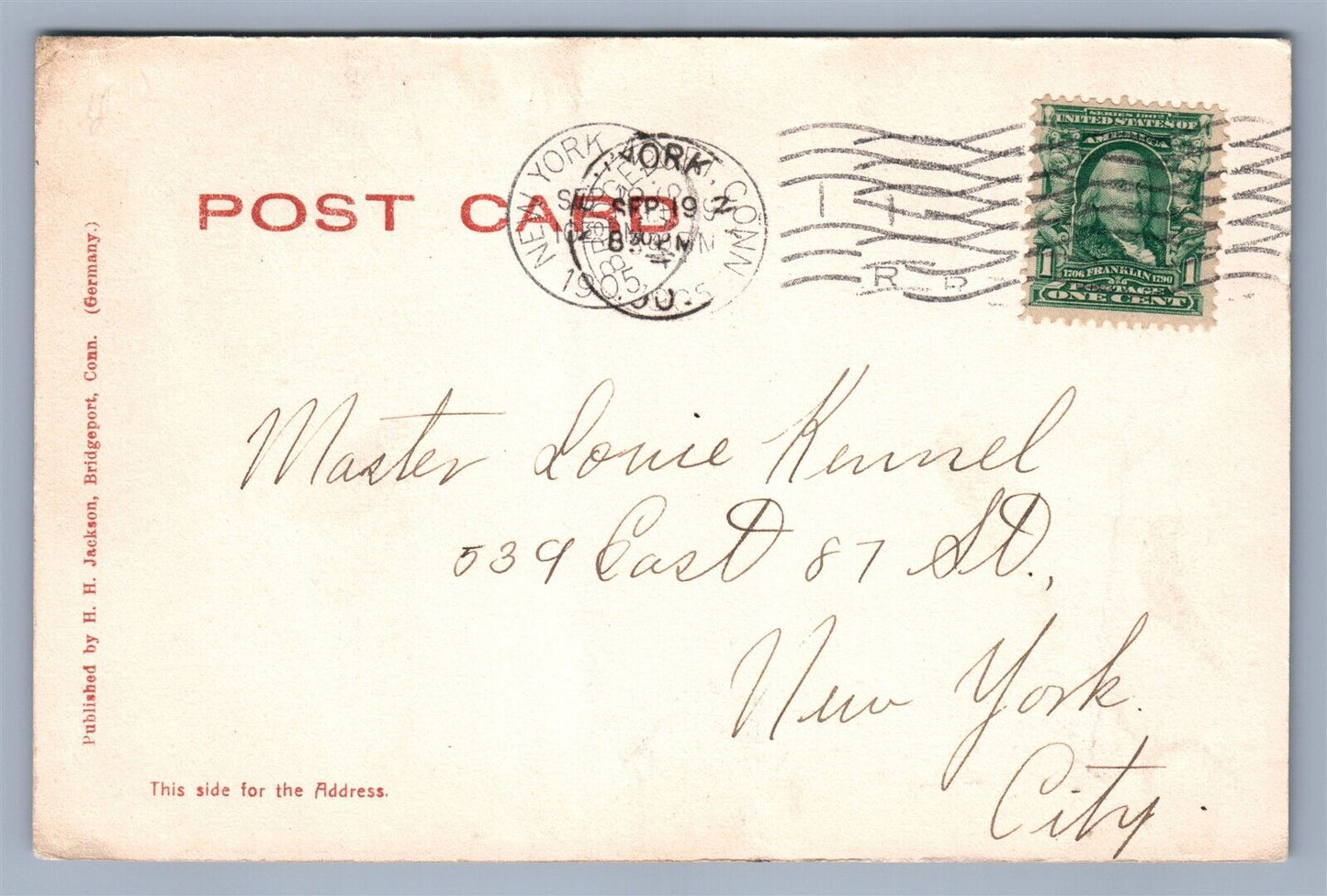 BRIDGEPORT CT LIGHTHOUSE ANTIQUE POSTCARD