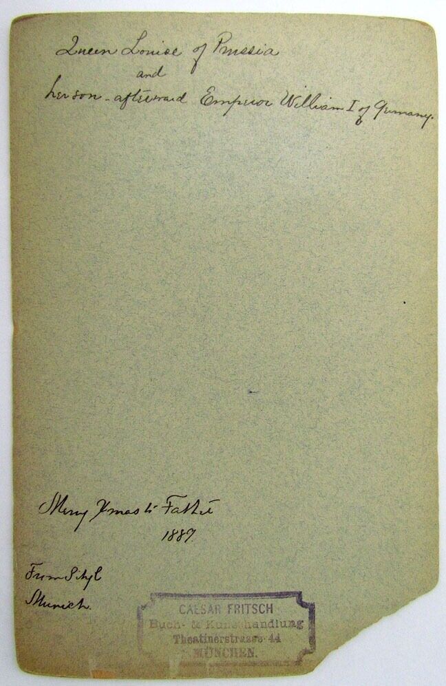 GERMAN IMPERIAL FAMILY ANTIQUE CABINET PHOTO KAISERIN LOUISE OF PRUSSIA