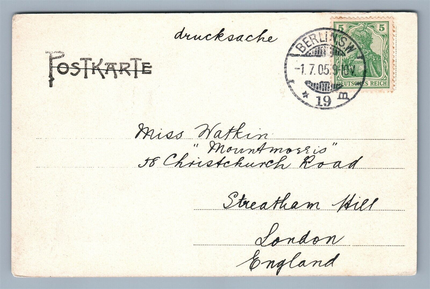 BERLIN GERMANY NEUE WACHE 1904 ANTIQUE POSTCARD