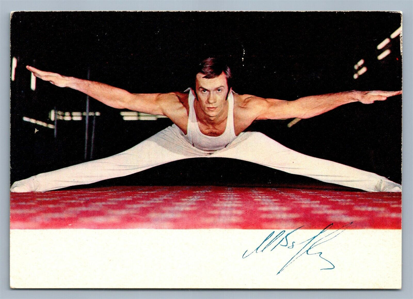 RUSSIAN GYMNASTICS CHAMPION 1972 VINTAGE POSTCARD