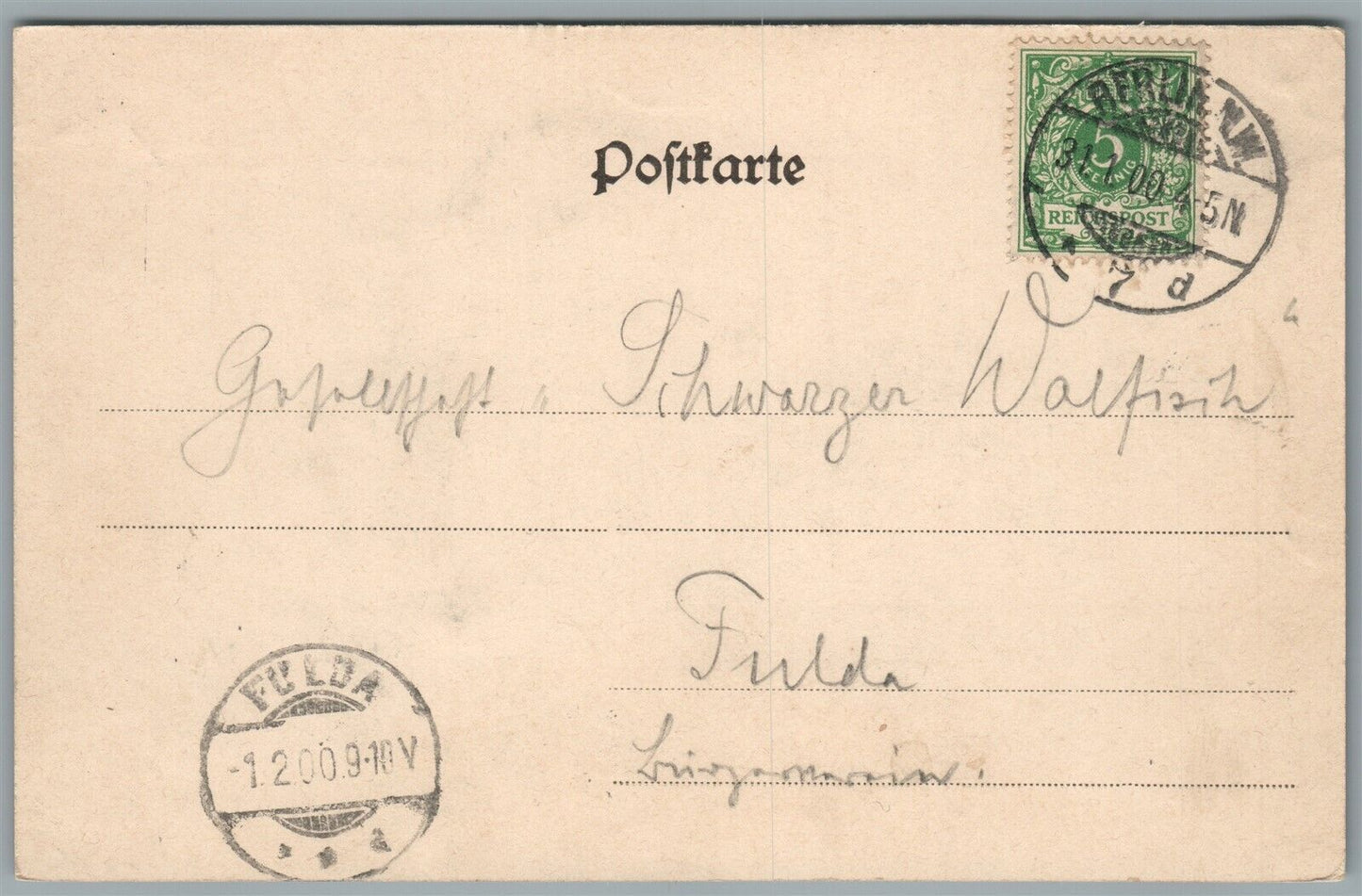 KAISER WILHELM II GERMAN 1900 ANTIQUE POSTCARD