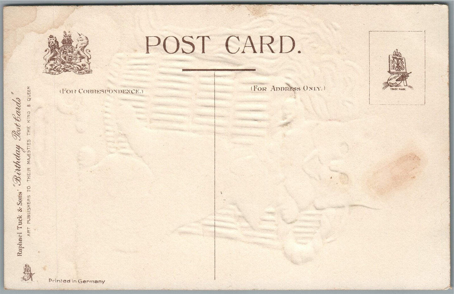 CATS PLAYING BIRTHDAY GREETINGS ANTIQUE POSTCARD