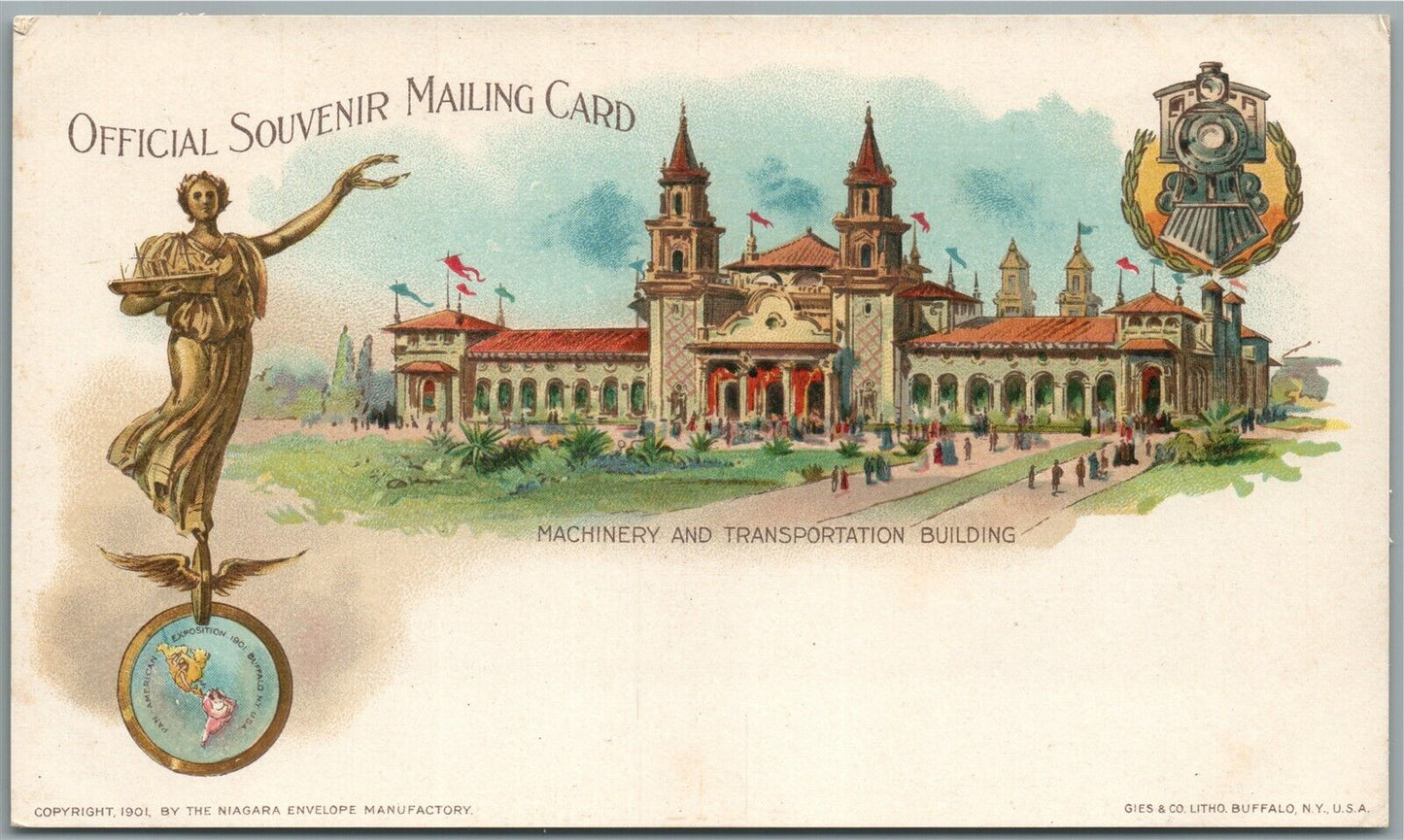 BUFFALO NY PAN AMERICAN EXPO ANTIQUE PRIVATE MAILING CARD POSTCARD