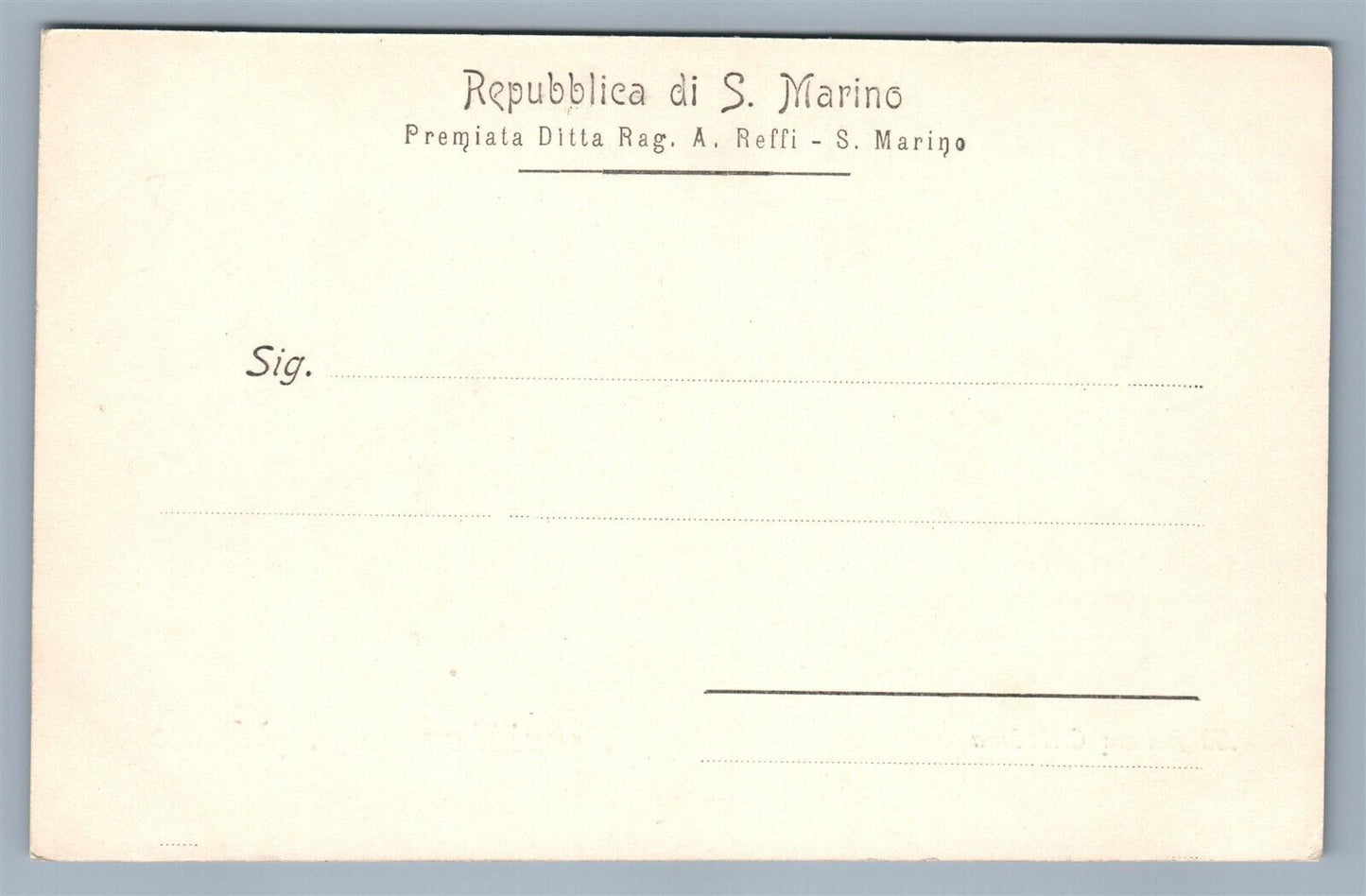 REPUBLICA SAN MARINO LA MILIZIA CITTADINA ANTIQUE POSTCARD