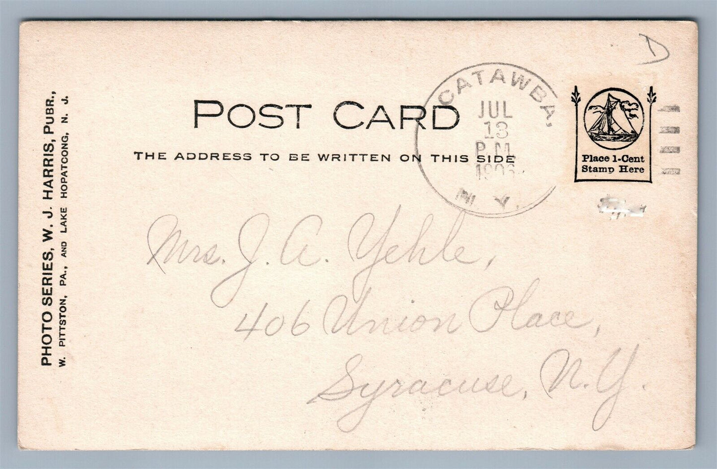 KEUKA LAKE NY GIBSON'S LANDING ANTIQUE REAL PHOTO POSTCARD RPPC