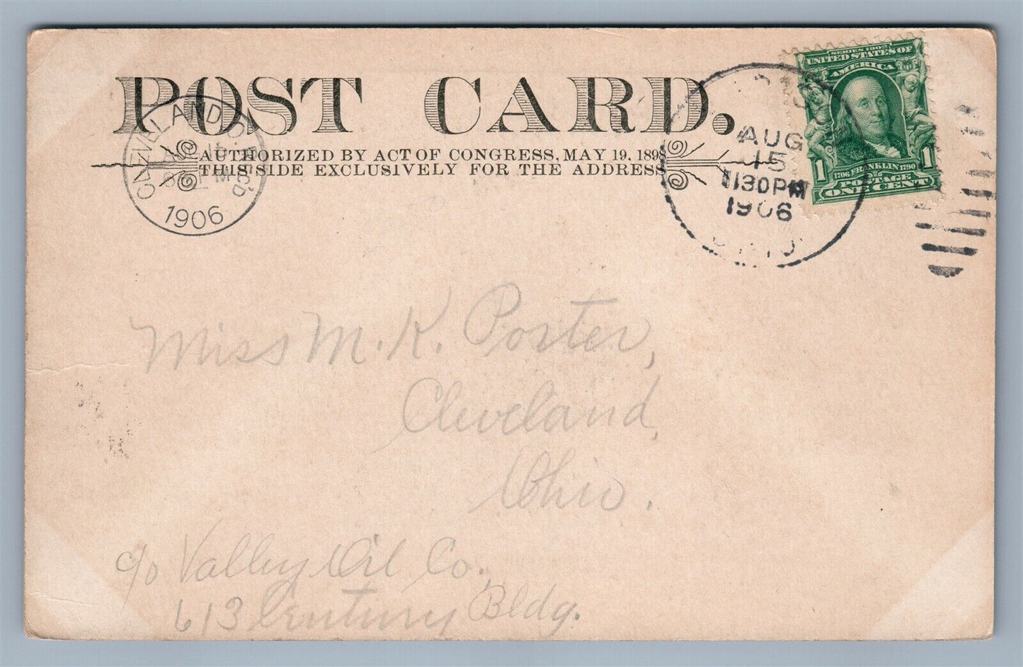 MADISON OH METHODIST CHURCH 1906 ANTIQUE POSTCARD