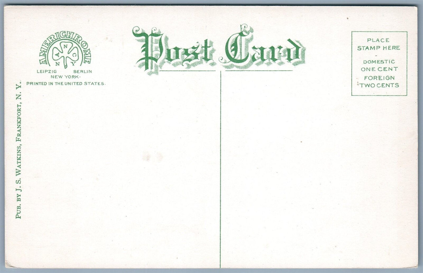 FRANKFORT NY UNION BLOCK ANTIQUE POSTCARD