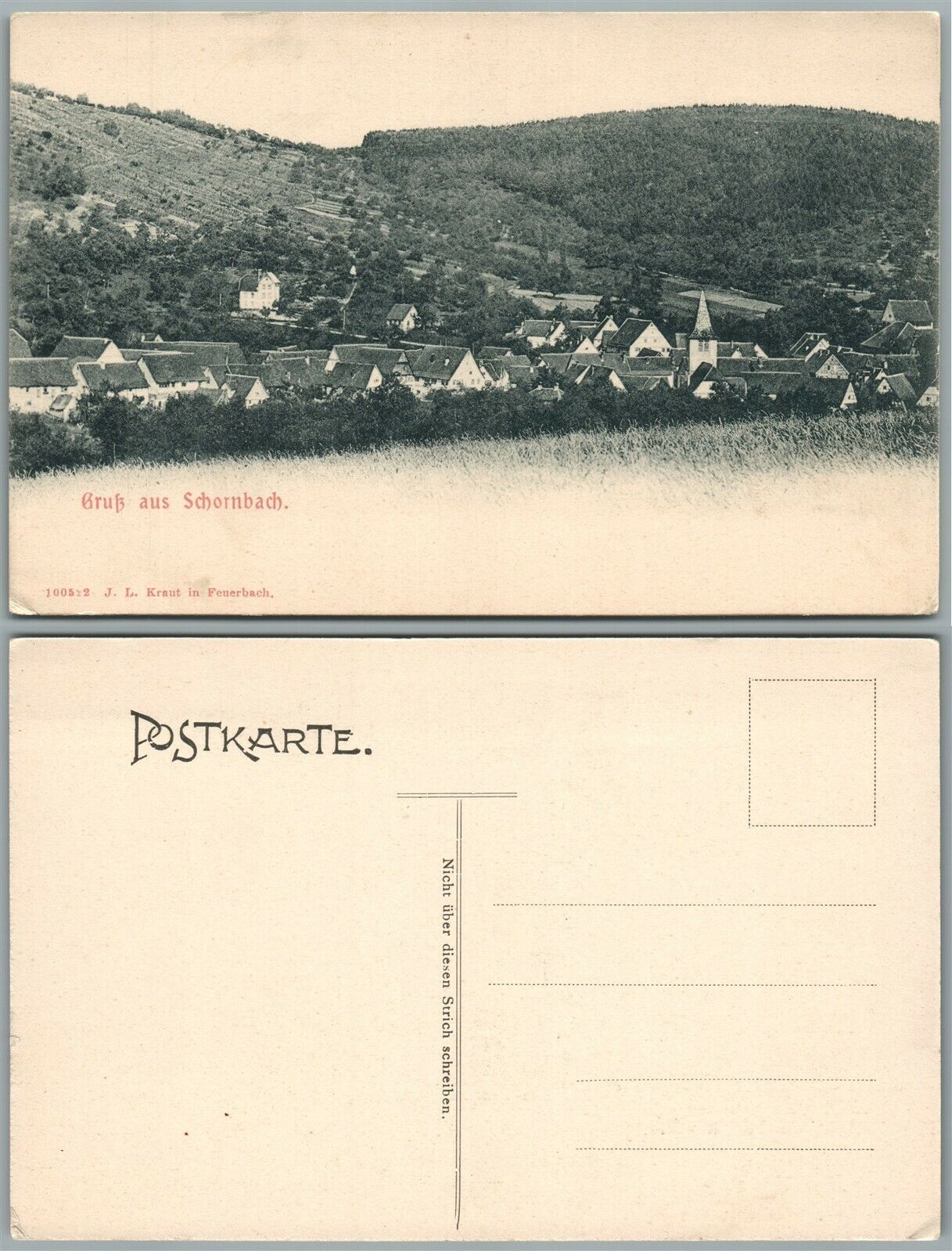 SCHORNBACH SCHORNDORF GERMANY ANTIQUE POSTCARD