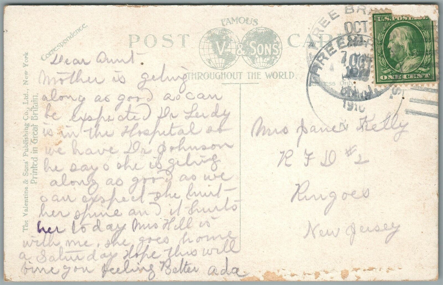 FLEMINGTON NJ MAIN STREET ANTIQUE POSTCARD