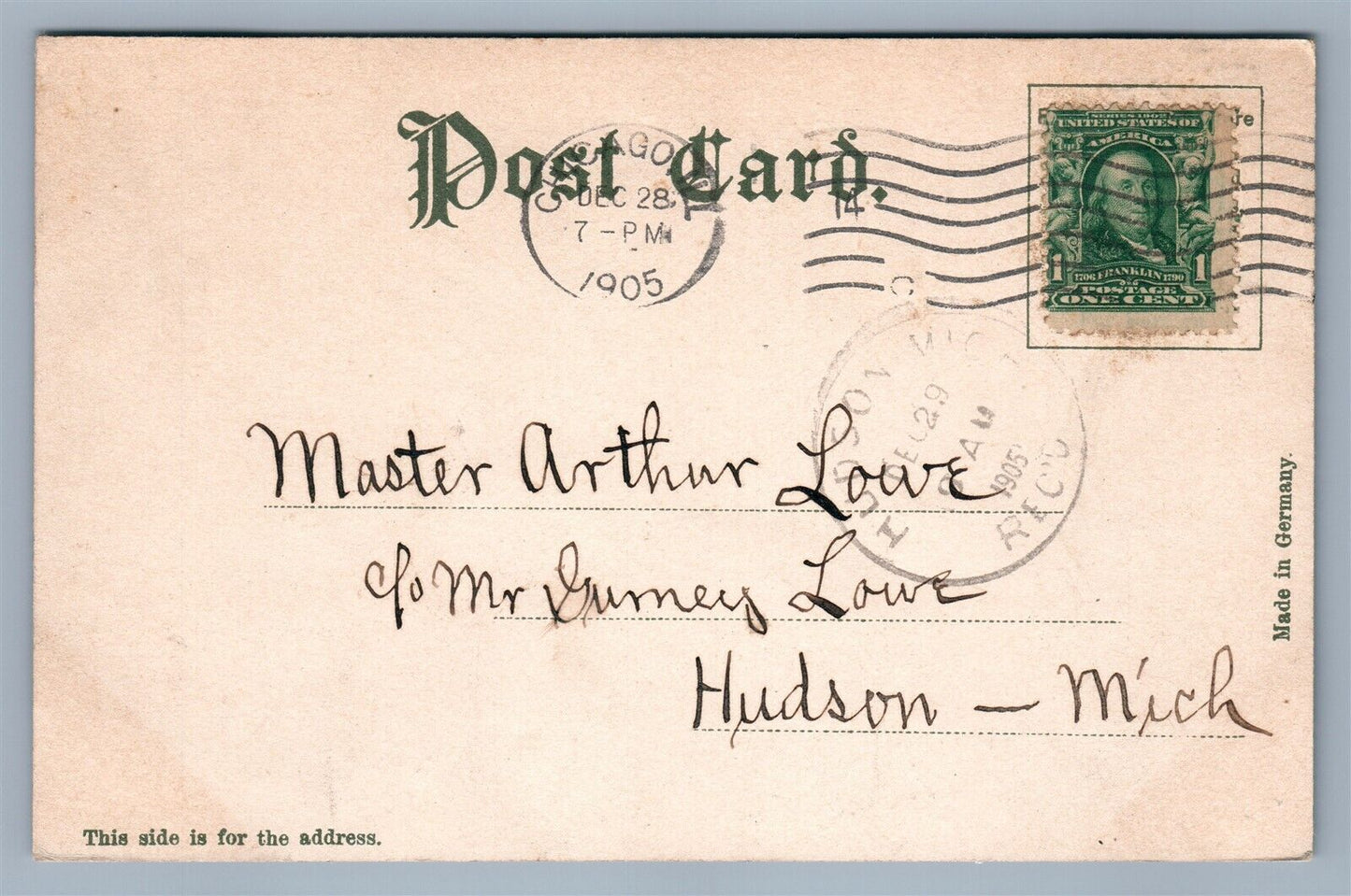 CHICAGO IL NORTH WEST AVENUE BRIDGE ANTIQUE POSTCARD