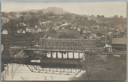 ST. JOHNSBURY VT GENERAL VIEW ANTIQUE REAL PHOTO POSTCARD RPPC