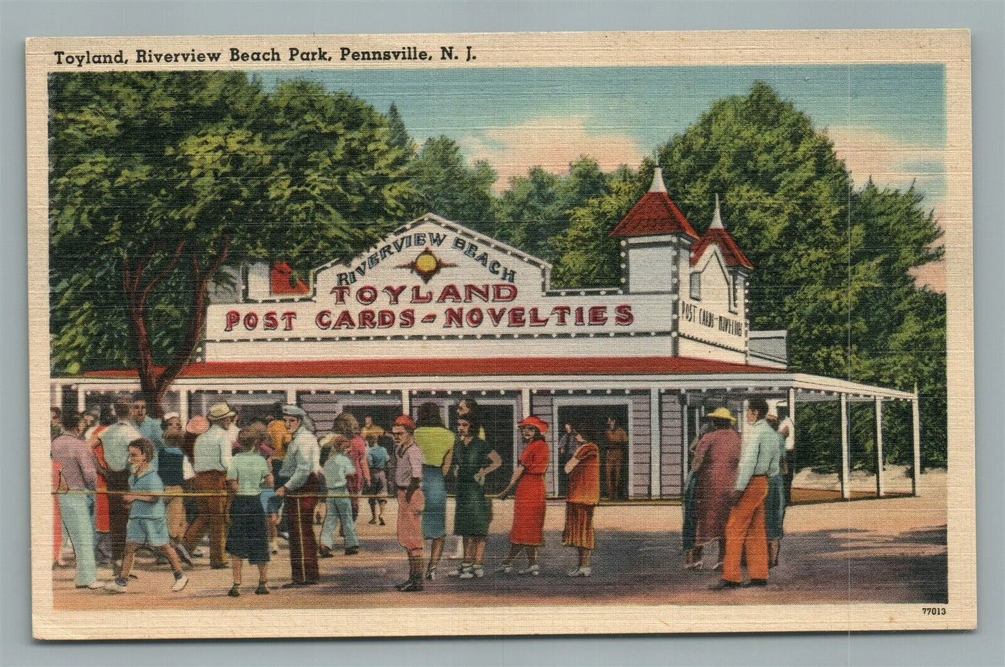 PENNSVILLE NJ TOYLAND RIVERVIEW BEACH PARK VINTAGE POSTCARD