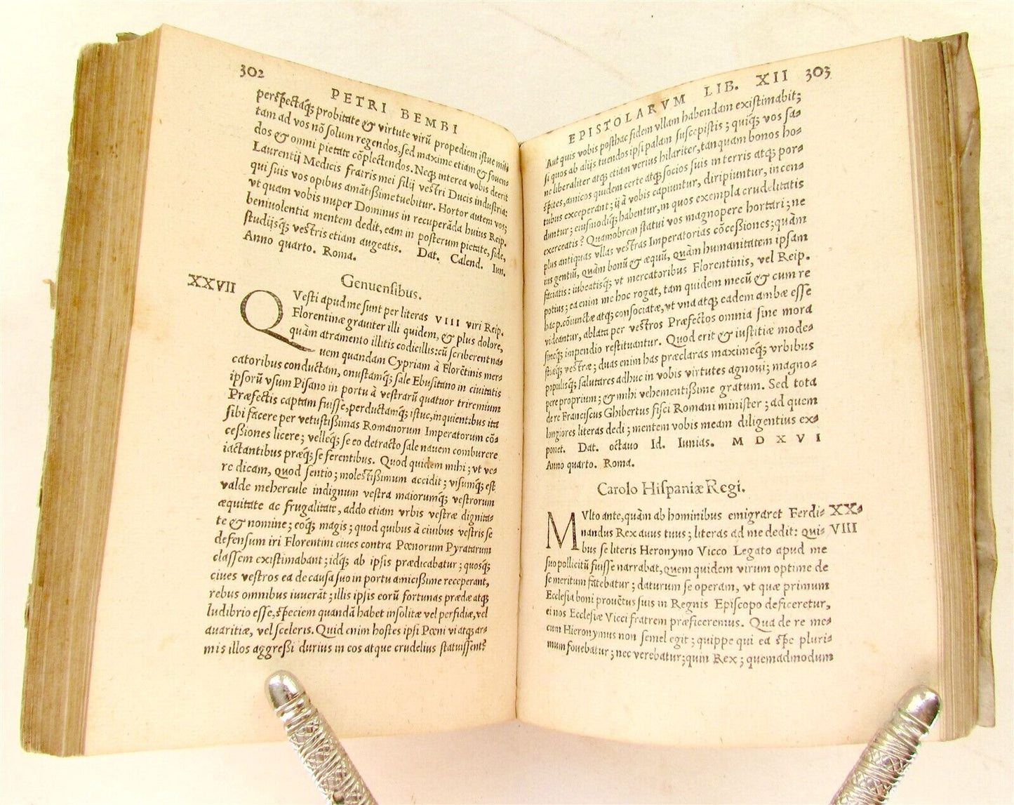 1538 PIETRO BEMBO Epistolarum Leonis decimi antique VELLUM BOUND 16th CENTURY