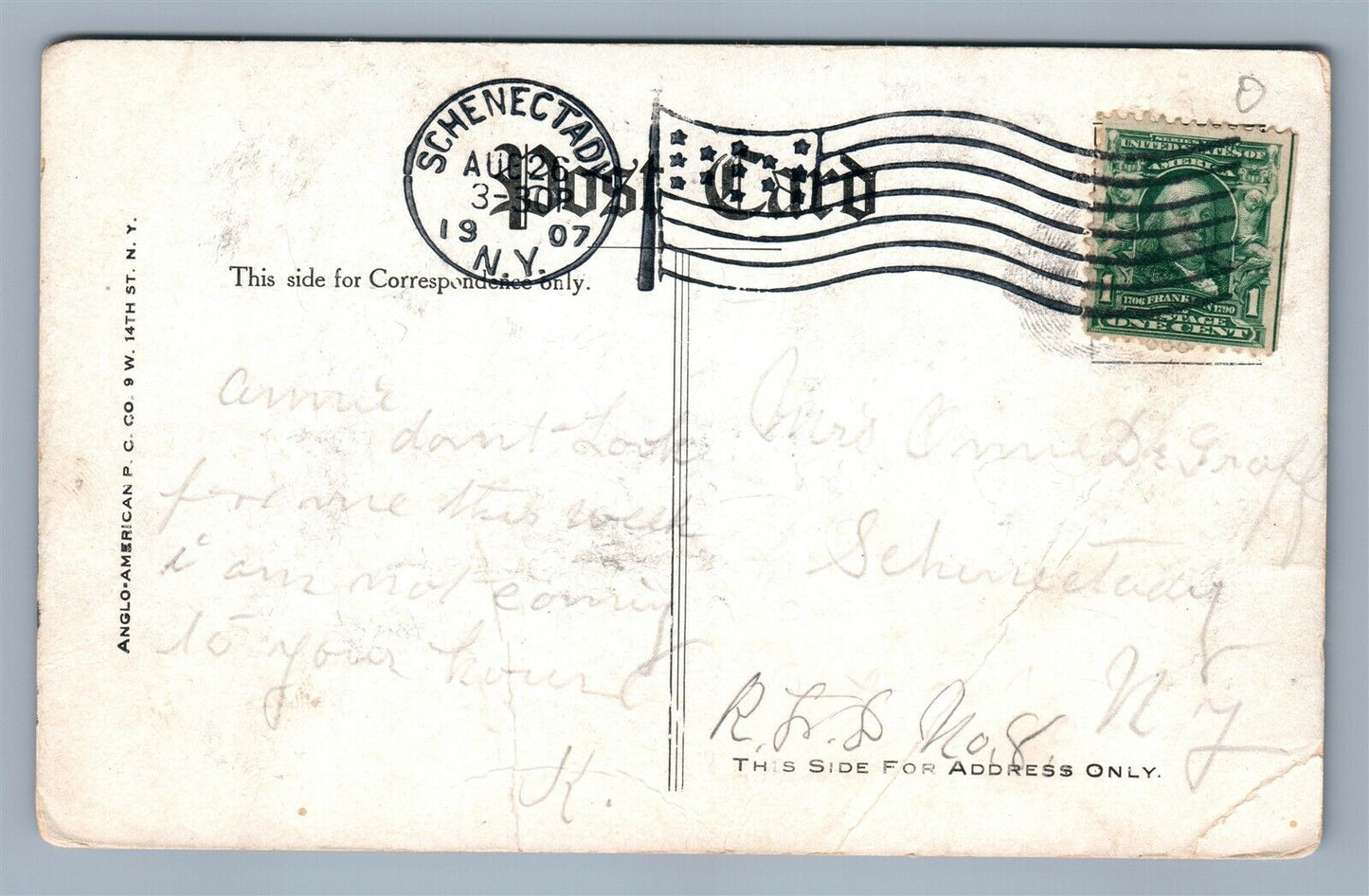 HOFFMANS NY ANTIQUE POSTCARD