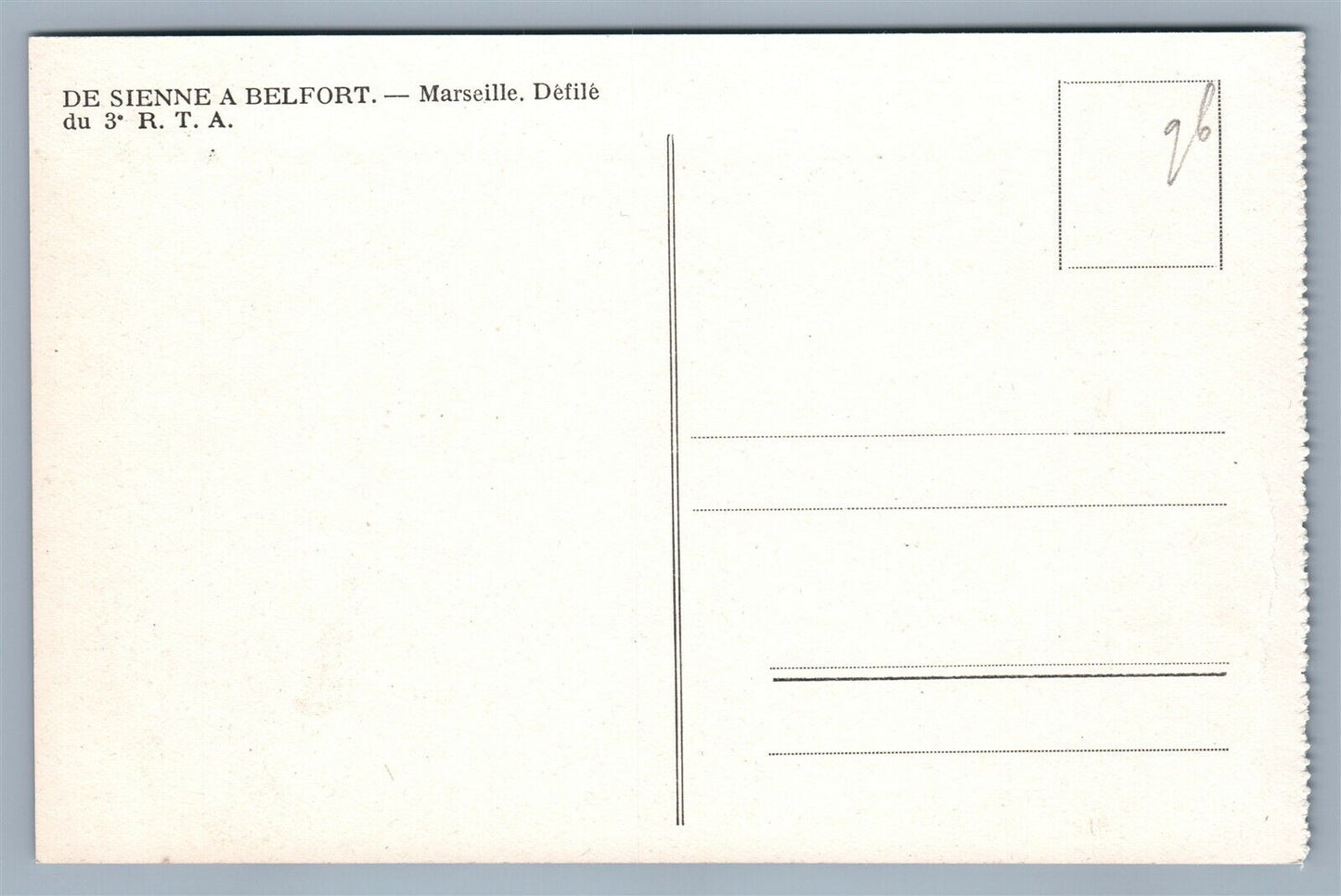 WWII PARADE IN MARSIELLE FRANCE VINTAGE REAL PHOTO POSTCARD RPPC