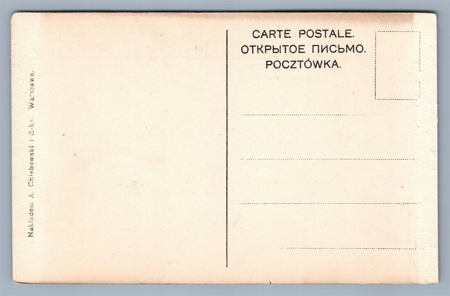 WARSZAWA POLAND TARAS ZAMKOWY ANTIQUE POSTCARD