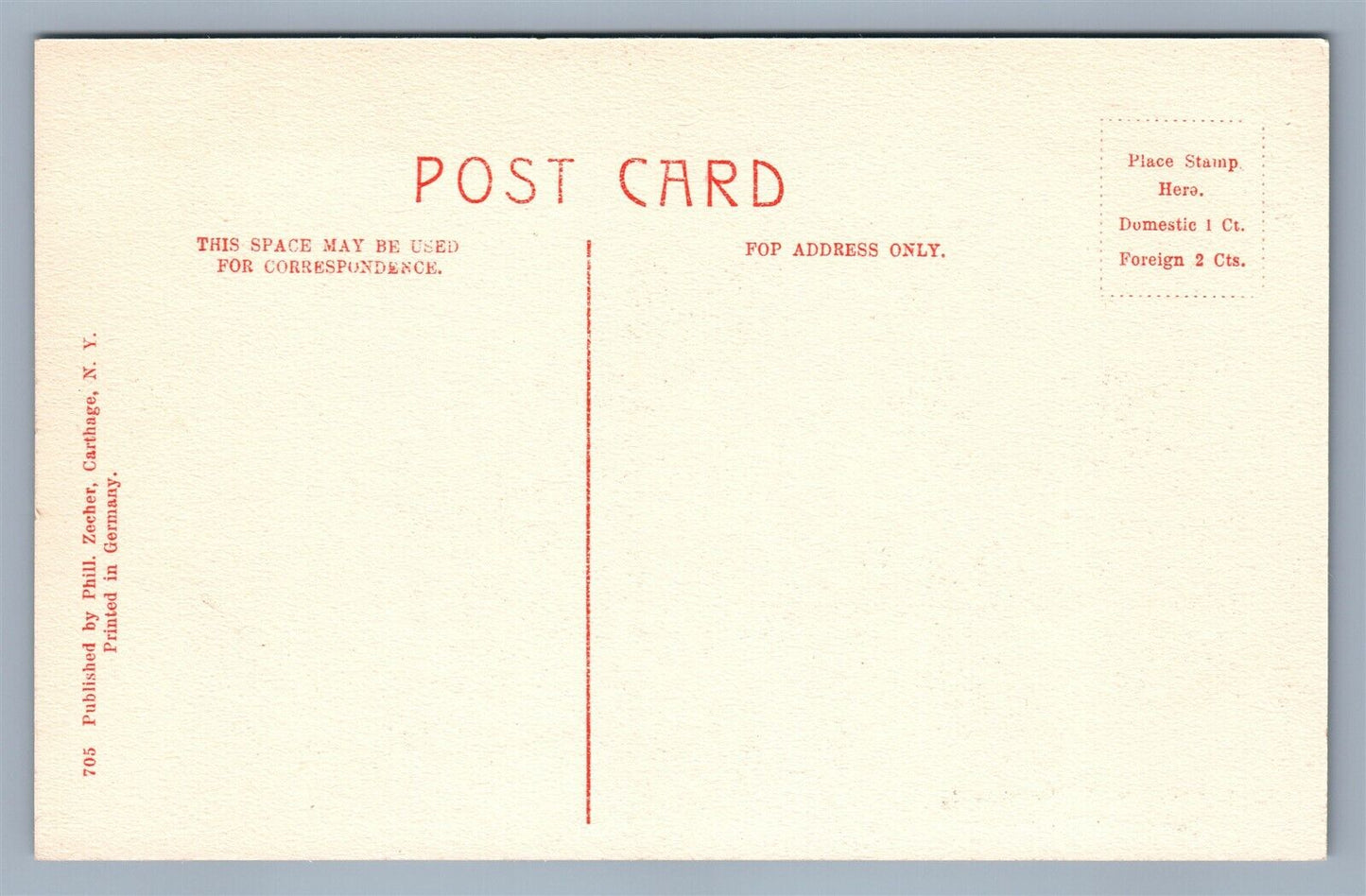 CARTHAGE NY US CAVALRY STATE STREET ANTIQUE POSTCARD