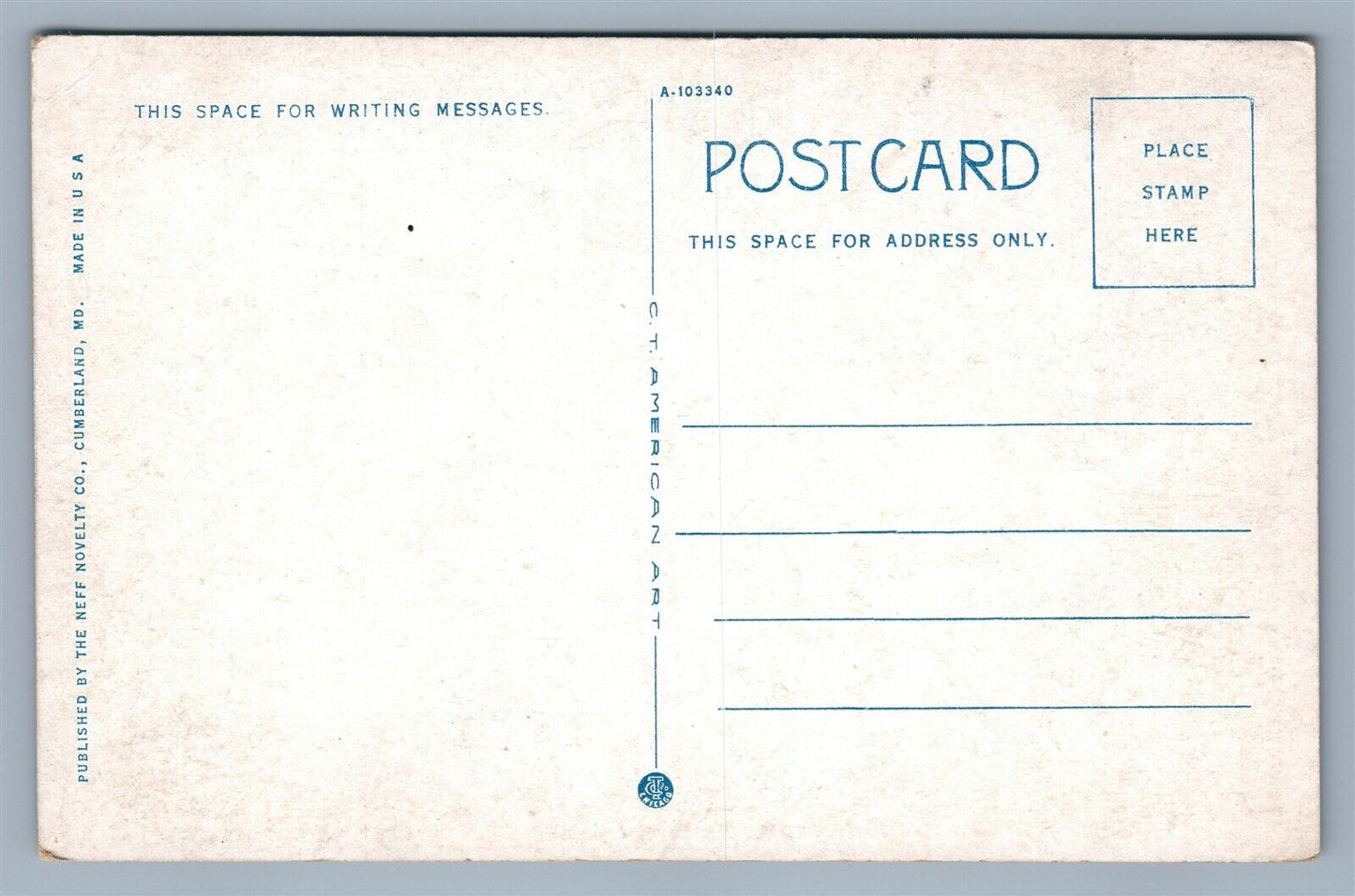 EAST WASHINGTON PA ANTIQUE POSTCARD