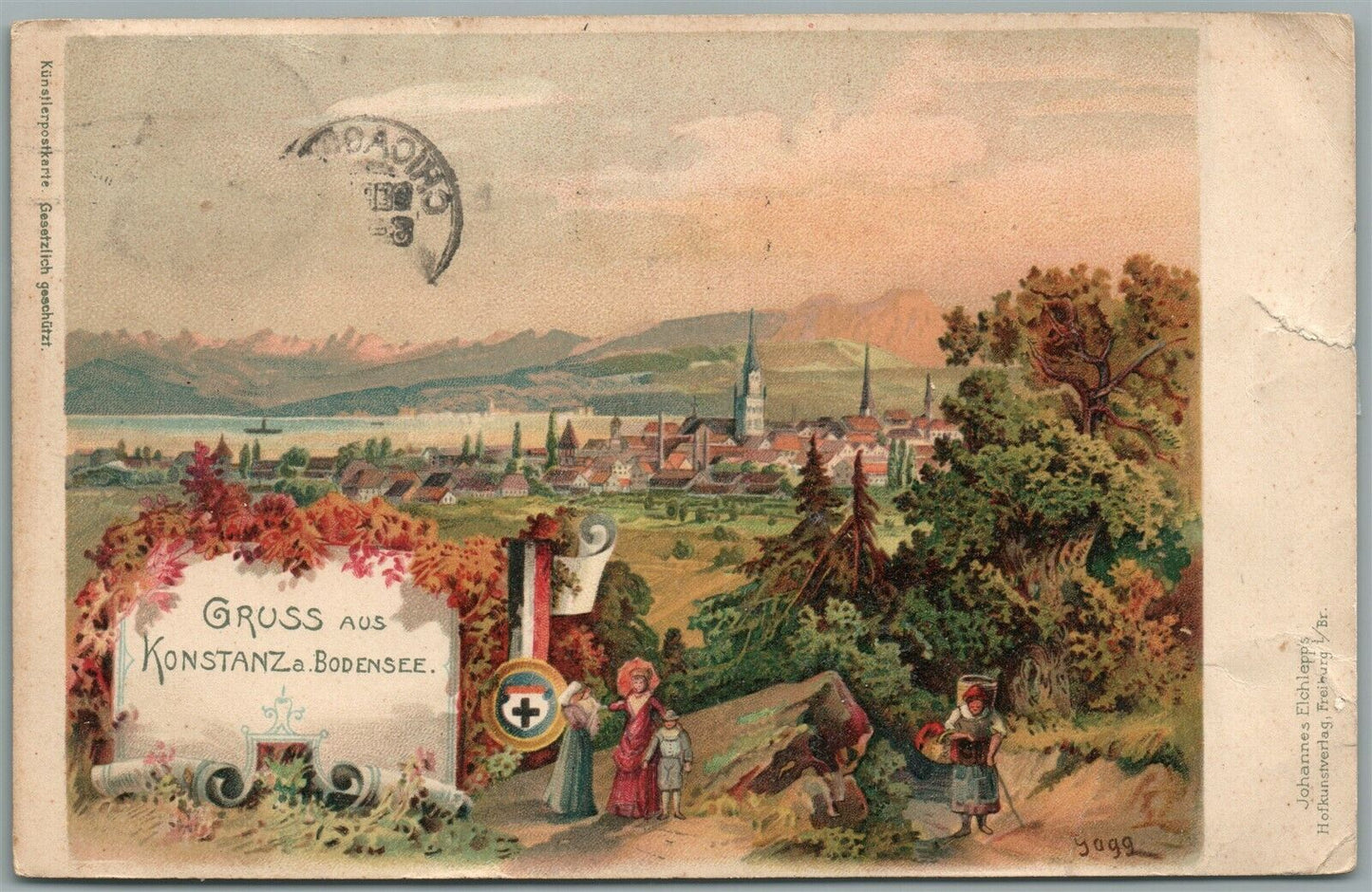 KONSTANZ GERMANY ANTIQUE POSTCARD