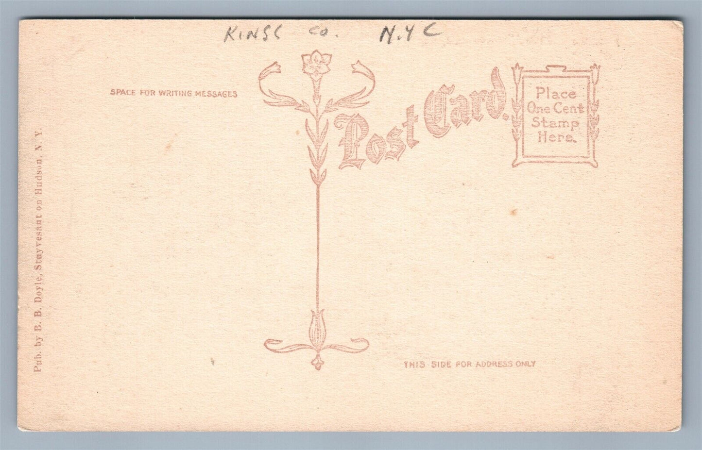 STUYVESANT NY ODD FELLOWS HOME ANTIQUE POSTCARD