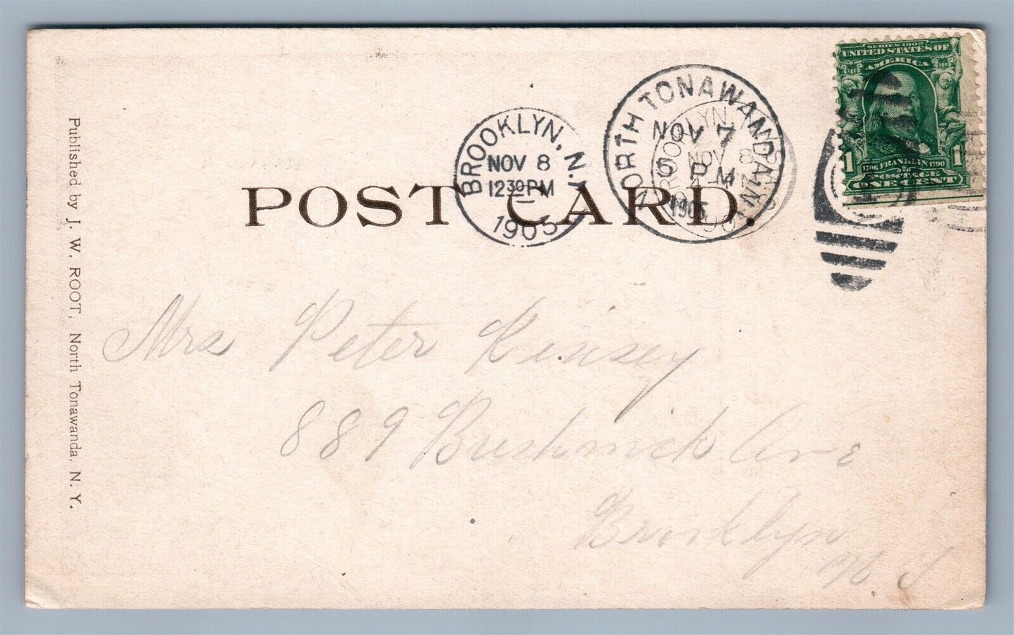 NORTH TONAWANDA NY BAPTIST CHURCH ANTIQUE POSTCARD