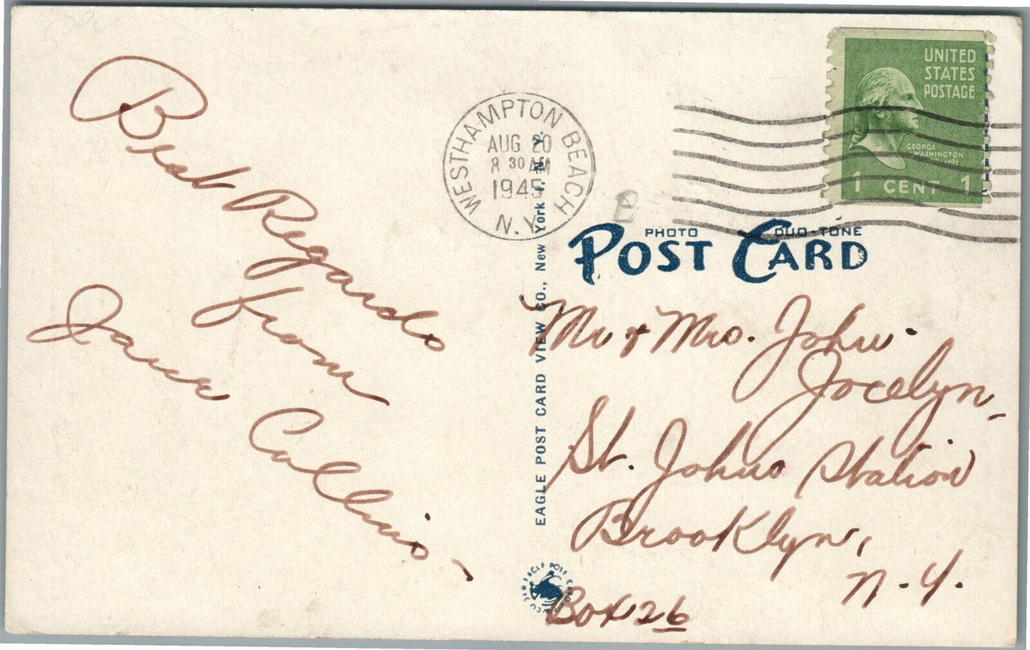 WESTHAMPTON BEACH LONG ISLAND NY HOTEL MOORLAND ANTIQUE POSTCARD