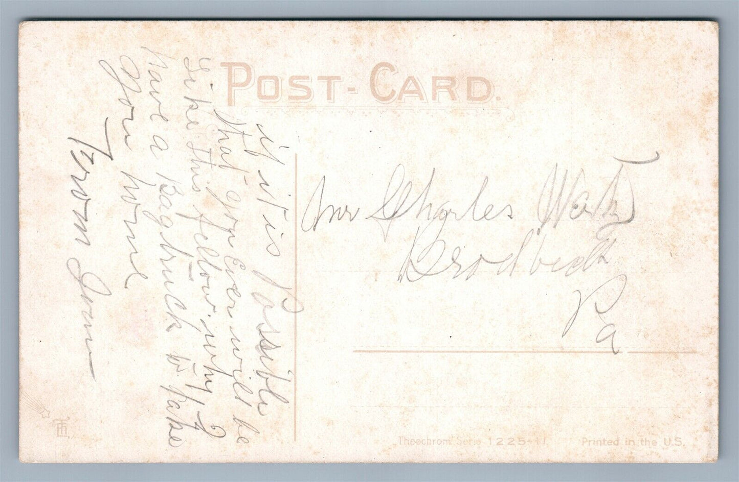 AFTER SPIRITISTIC MEETING ANTIQUE POSTCARD
